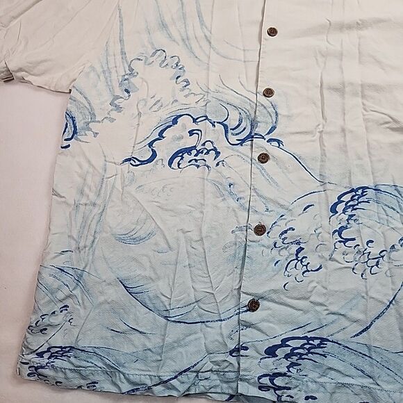 Tommy Bahama XL SS Casual Silk Shirt Embroidered Marlin Casual Button Down - Picture 5 of 10